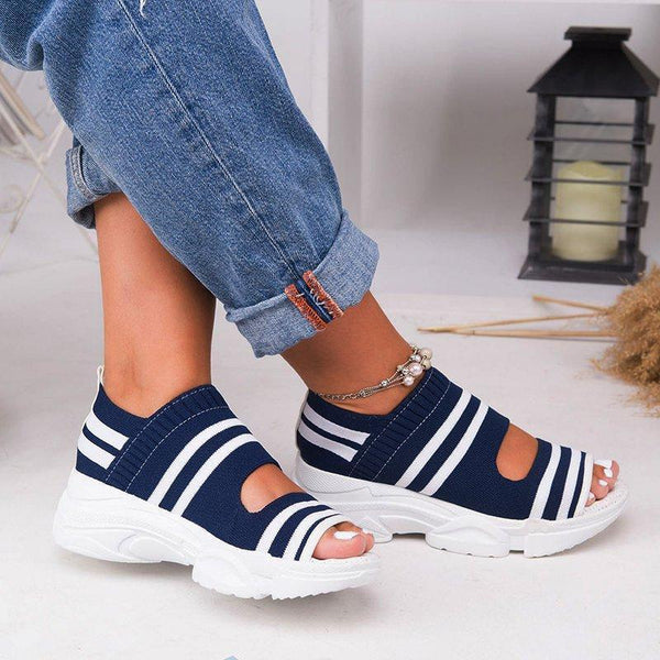Slip-On orthopedische sandalen met Uitgesneden ontwerp en dikke zool