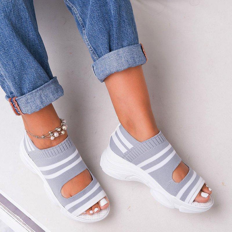 Slip-On orthopedische sandalen met Uitgesneden ontwerp en dikke zool