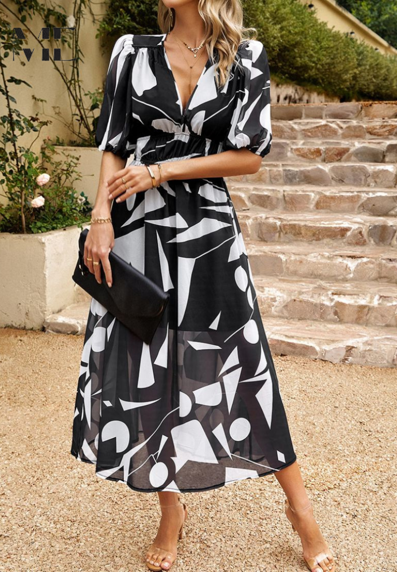 Luxe Tijdloze Midi Jurk
