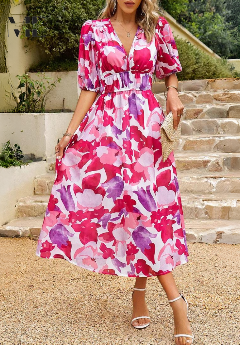 Luxe Tijdloze Midi Jurk