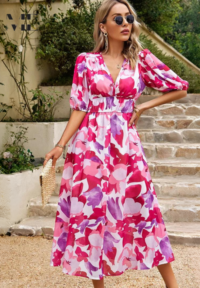 Luxe Tijdloze Midi Jurk