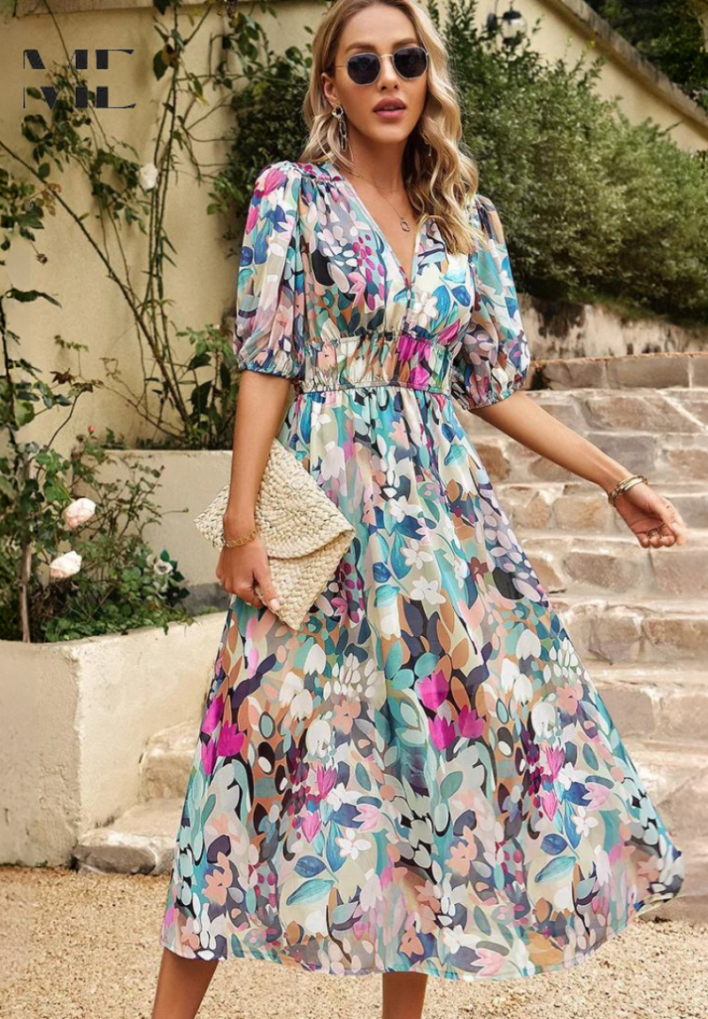 Luxe Tijdloze Midi Jurk