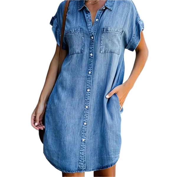 Casual Denim Jurk Voor Dames