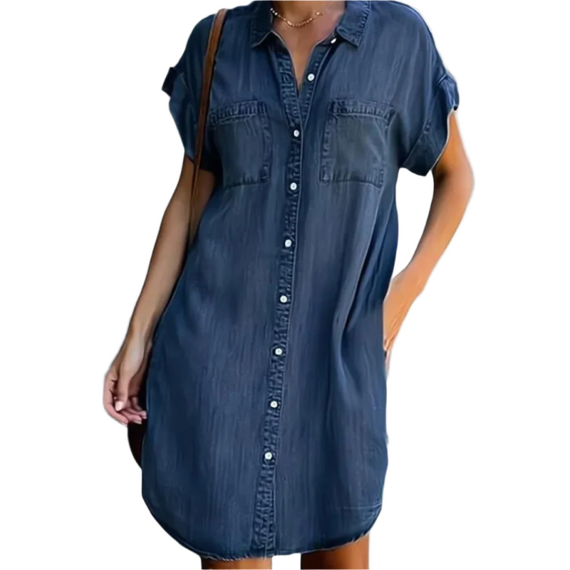 Casual Denim Jurk Voor Dames