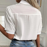 Elegante Blouse met Luchtige Pasvorm en Lange Mouwen