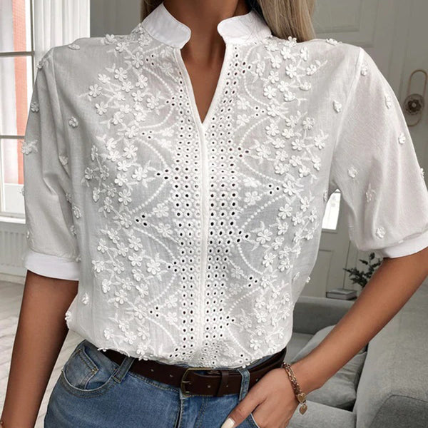 Elegante Blouse met Luchtige Pasvorm en Lange Mouwen