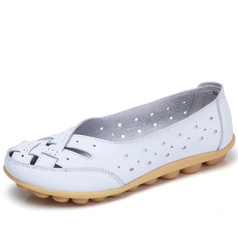 Orthopedische Ballerina Damesschoenen met Zachte Leren Look