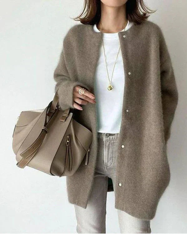 Elegante cardigan midi lang