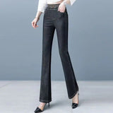 Damesjeans met hoge taille en stretchpasvorm