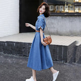Stijlvolle Jurk In Denim