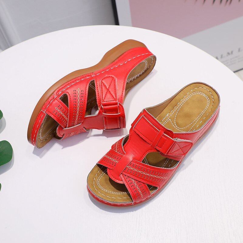 Antislip orthopedische leren sandalen