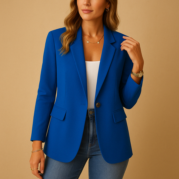 Lichtgewicht blazer met lange mouwen en knoopsluiting aan de voorkant