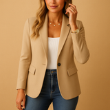 Lichtgewicht blazer met lange mouwen en knoopsluiting aan de voorkant