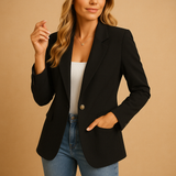 Lichtgewicht blazer met lange mouwen en knoopsluiting aan de voorkant