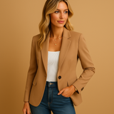 Lichtgewicht blazer met lange mouwen en knoopsluiting aan de voorkant