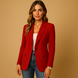 Lichtgewicht blazer met lange mouwen en knoopsluiting aan de voorkant