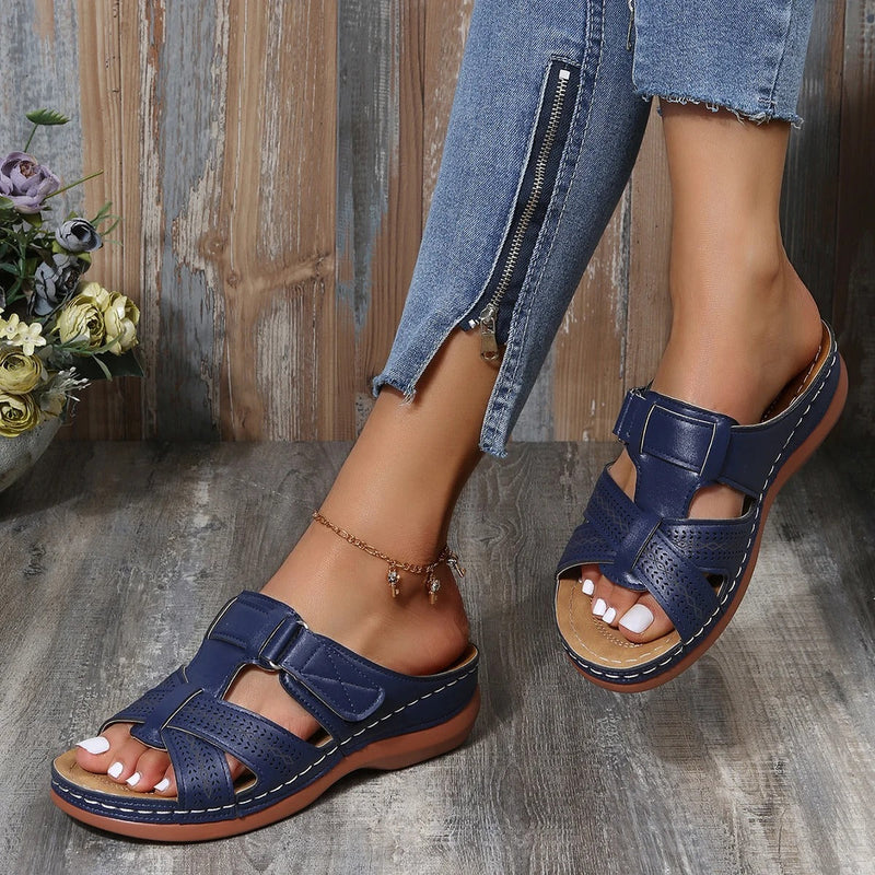 Antislip orthopedische leren sandalen