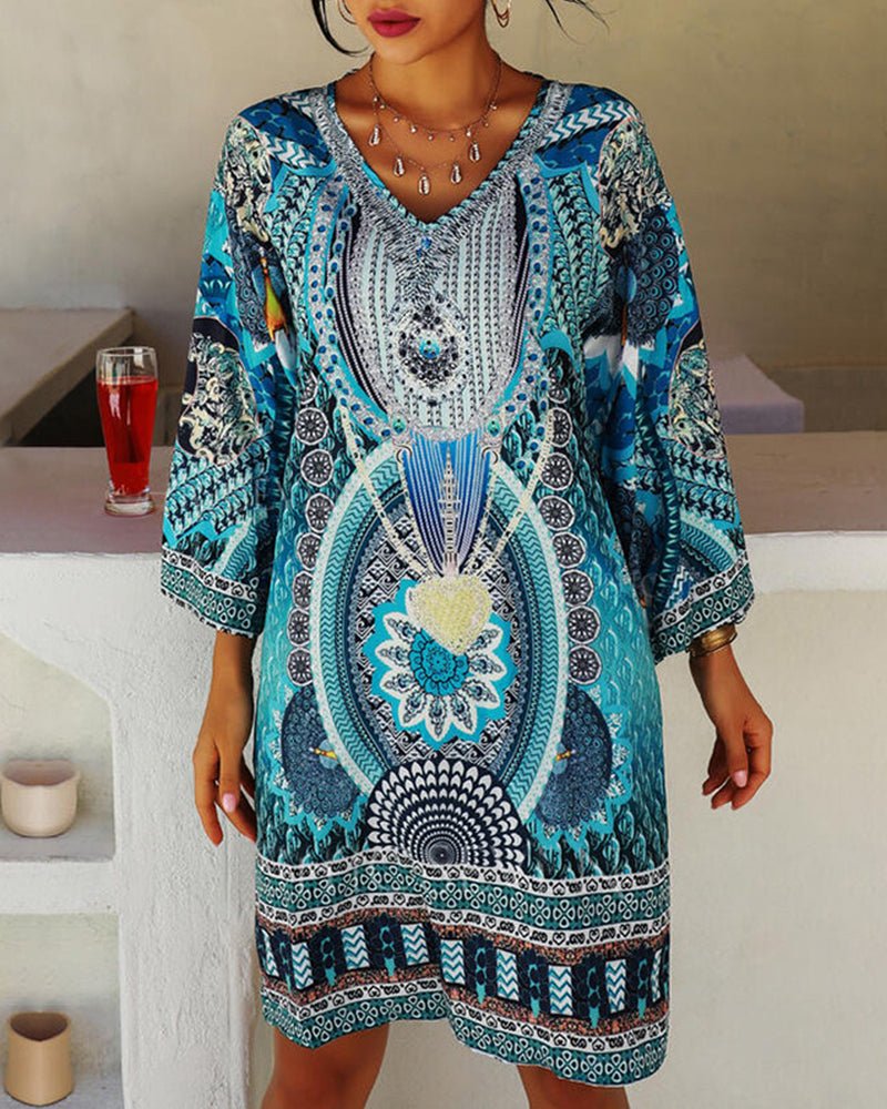 Bedrukte Boho-jurk