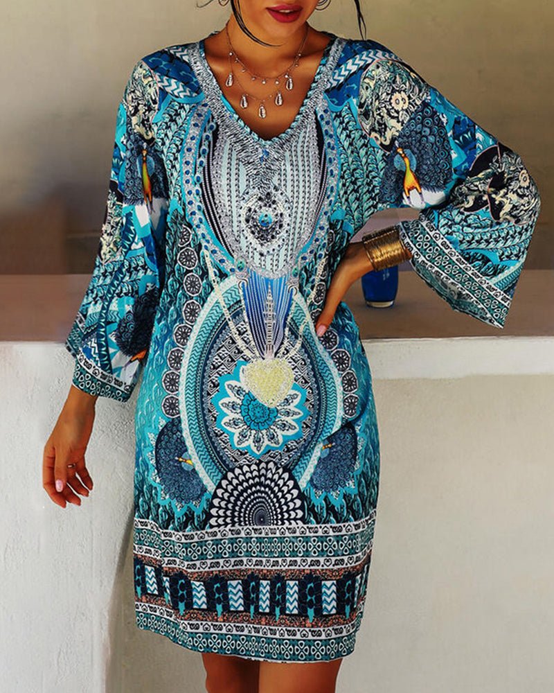 Bedrukte Boho-jurk