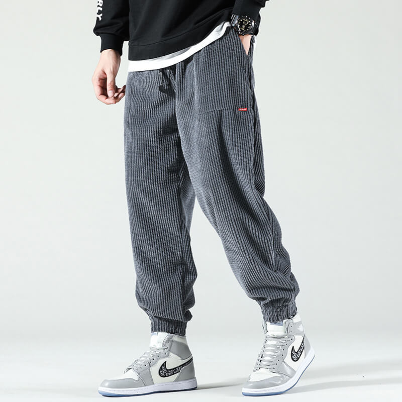 Ribfluweel broek