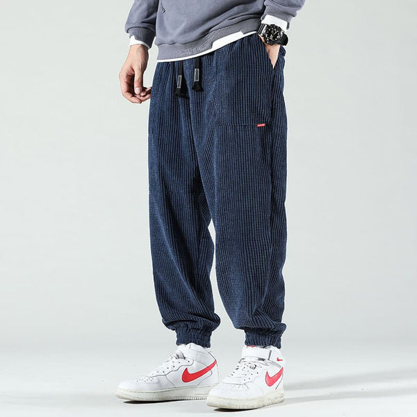 Ribfluweel broek