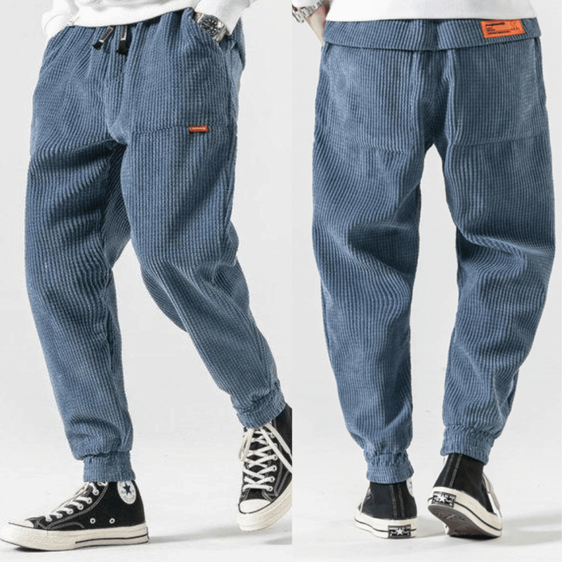 Ribfluweel broek