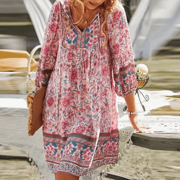 Boho-jurk - Zomerse elegantie met patroon