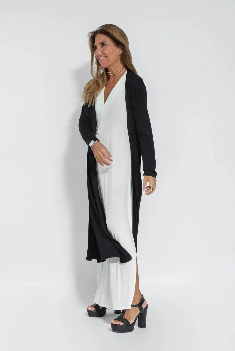 Losse V-hals maxi-jurk