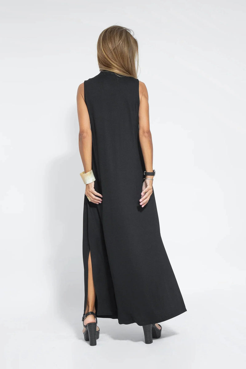 Losse V-hals maxi-jurk