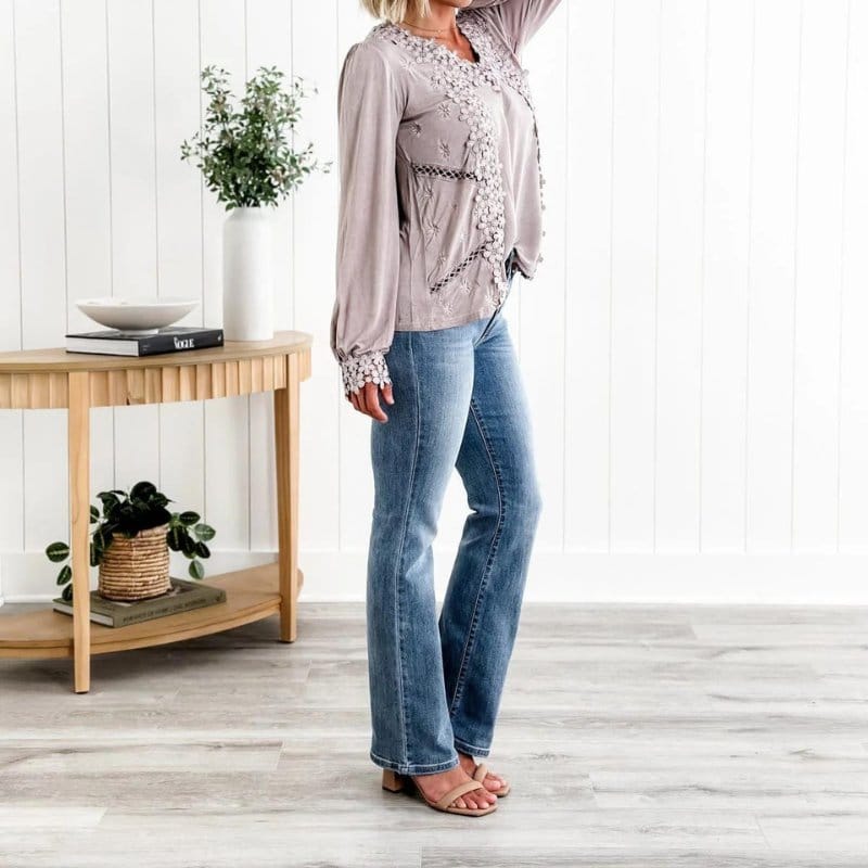 Denim broek mom fit