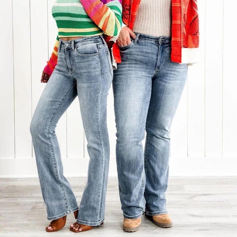 Denim broek mom fit