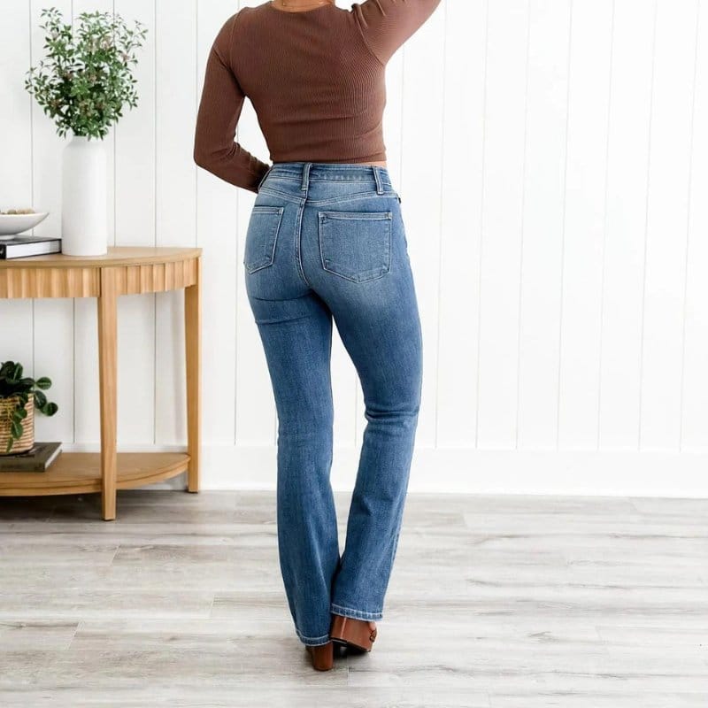 Denim broek mom fit