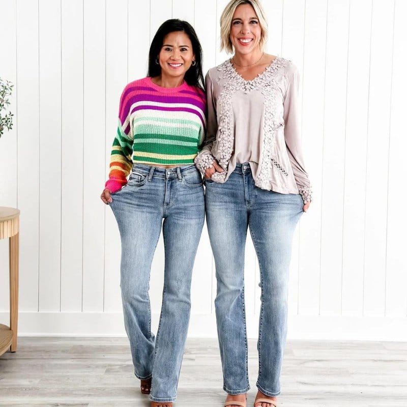 Denim broek mom fit