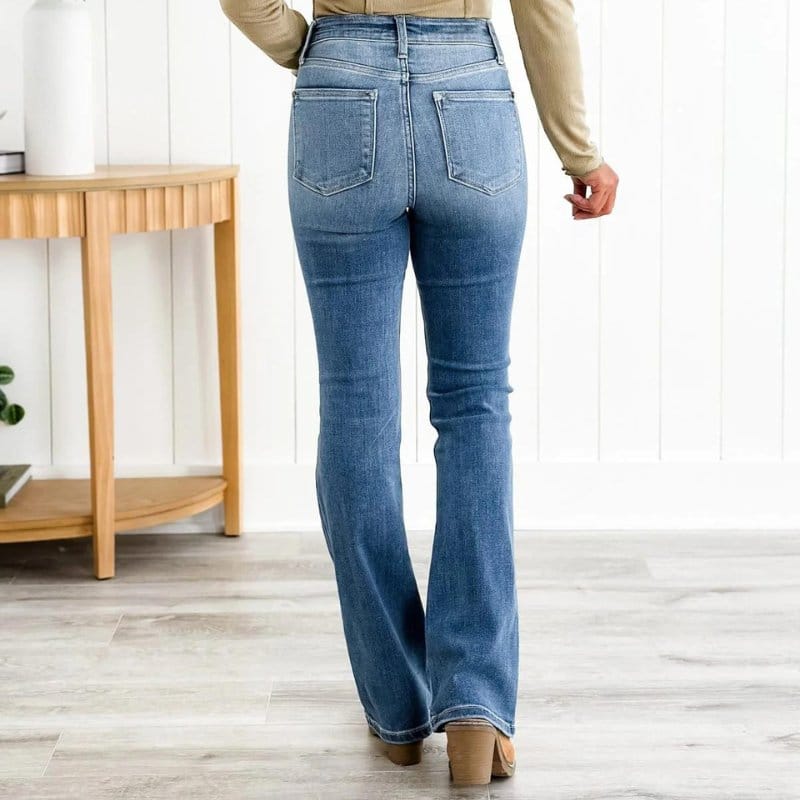 Denim broek mom fit