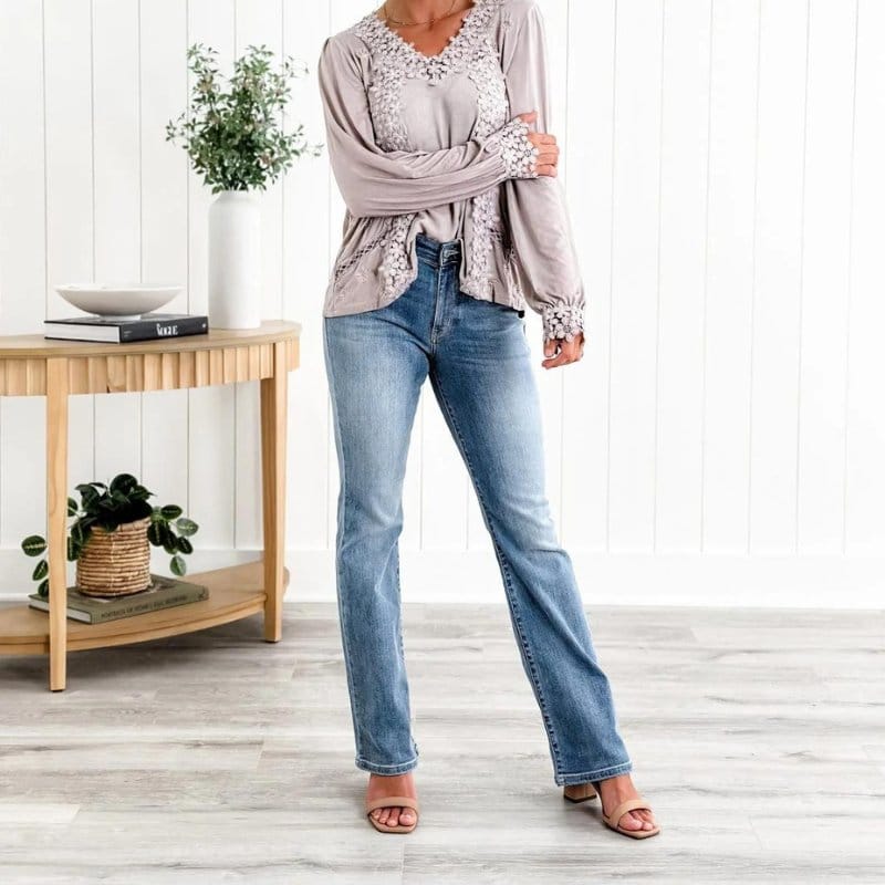 Denim broek mom fit