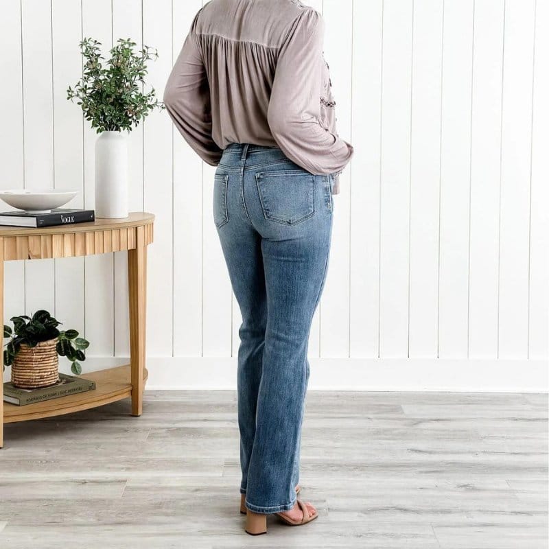 Denim broek mom fit