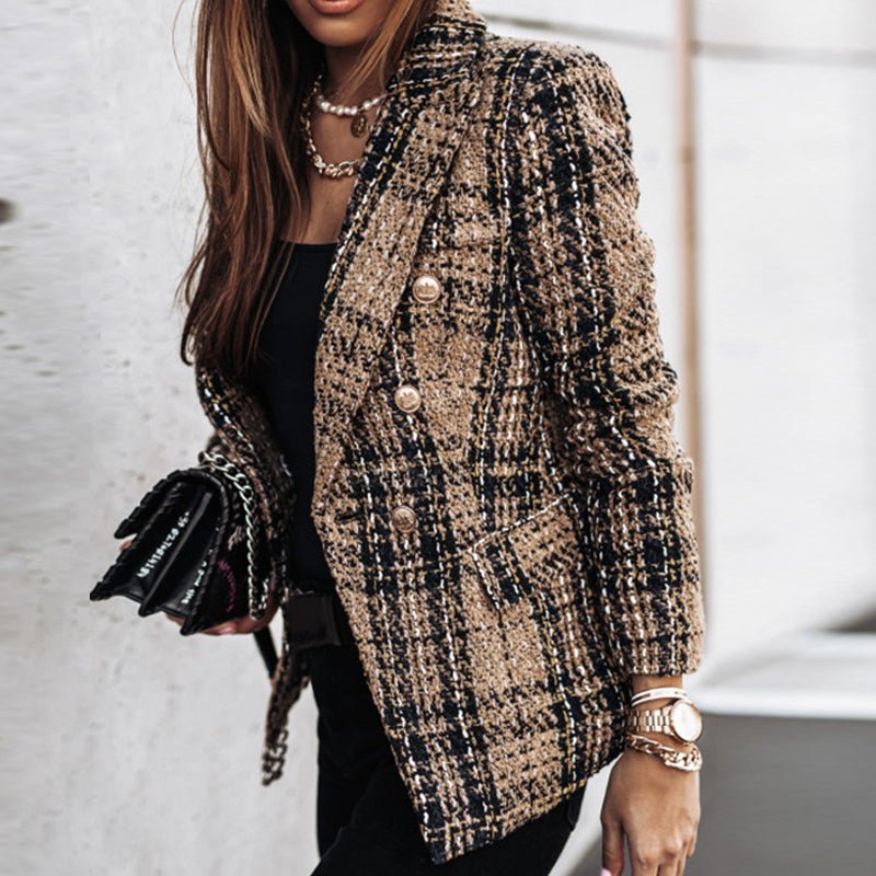 Chique geruite blazer