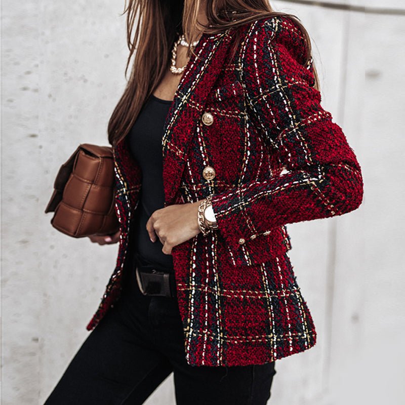 Chique geruite blazer