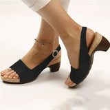 Orthopedische sandalen met hak