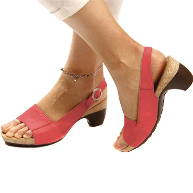 Orthopedische sandalen met hak