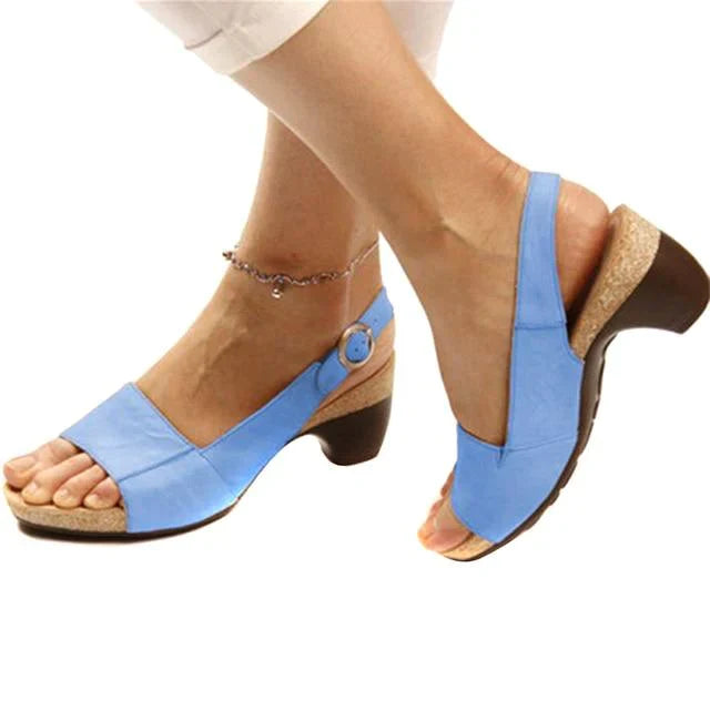 Orthopedische sandalen met hak