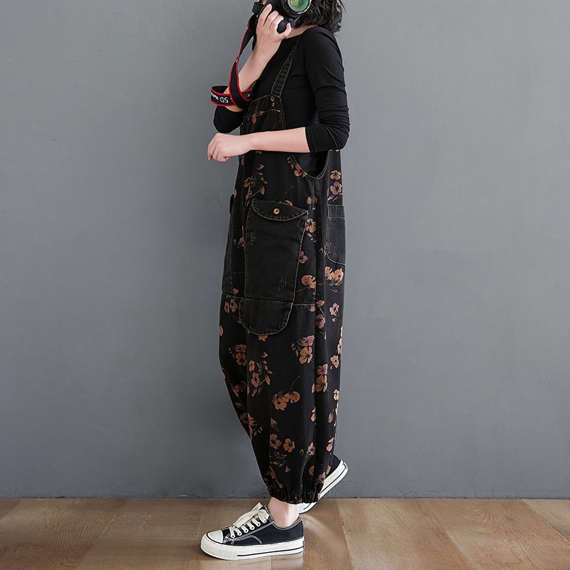 Elegante Overalls met opvallende bloemenprints en comfortabele pasvorm