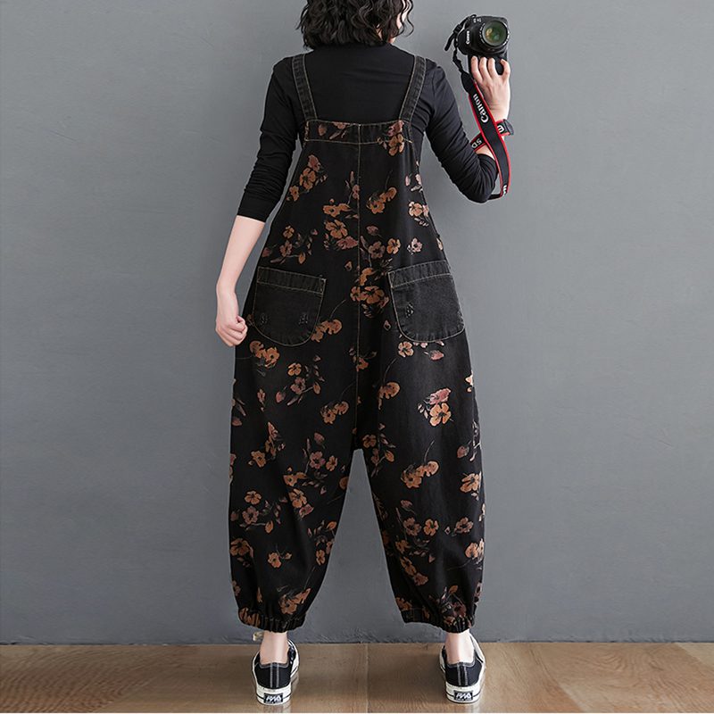Elegante Overalls met opvallende bloemenprints en comfortabele pasvorm