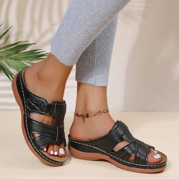 Antislip orthopedische leren sandalen