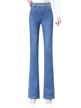Damesjeans met hoge taille en stretchpasvorm