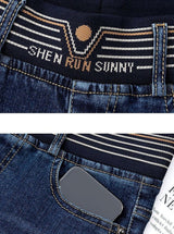 Damesjeans met hoge taille en stretchpasvorm