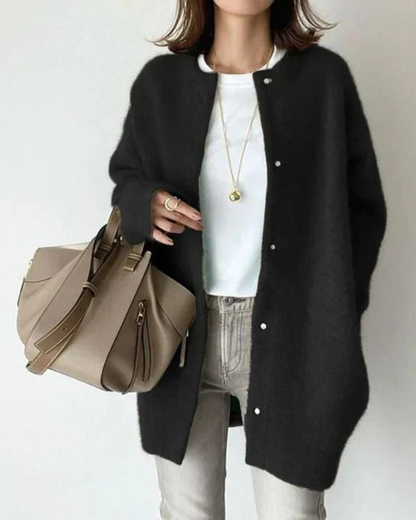 Elegante cardigan midi lang